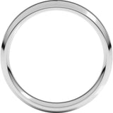 10K White Gold 5 mm Lightweight Beveled-Edge Comfort-Fit Flat Band Size 9