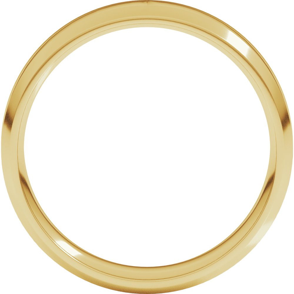 14K Yellow Gold 5 mm Lightweight Beveled-Edge Comfort-Fit Flat Band Size 7