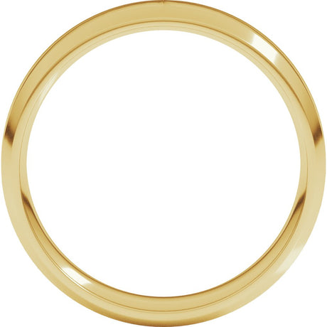 18K Yellow 5 mm Lightweight Beveled-Edge Comfort-Fit Flat Band Size 8.5