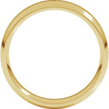 14K Yellow 5 mm Lightweight Beveled-Edge Comfort-Fit Flat Band