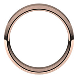 14K Rose 7 mm Beveled Edge Comfort Fit Light Band Size 9