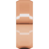 14K Rose Gold 7 mm Lightweight Beveled-Edge Comfort-Fit Flat Band Size 10.5