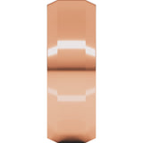 14K Rose 7 mm Lightweight Beveled-Edge Comfort-Fit Flat Band Size 9