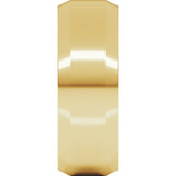 14K Yellow 7 mm Lightweight Beveled-Edge Comfort-Fit Flat Band