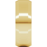 14K Yellow Gold 7 mm Lightweight Beveled-Edge Comfort-Fit Flat Band Size 9