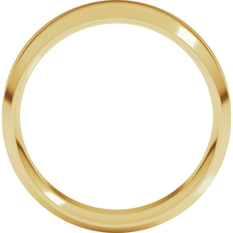 10K Yellow Gold 7 mm Lightweight Beveled-Edge Comfort-Fit Flat Band Size 9
