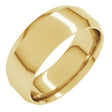 14K Yellow Gold 7 mm Lightweight Beveled-Edge Comfort-Fit Flat Band Size 9