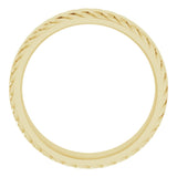 14K Yellow Gold 6 mm Sculptural Flat Band Size 10