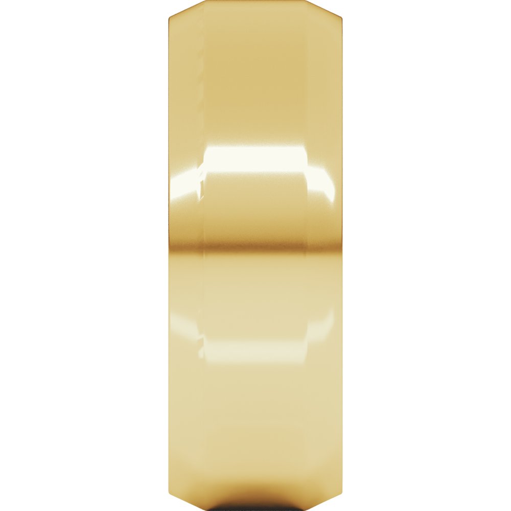 14K Yellow 7 mm Beveled Edge Light Band