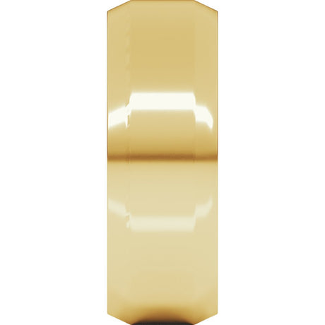 14K Yellow 7 mm Beveled Edge Light Band