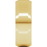 10K Yellow Gold 7 mm Lightweight Beveled-Edge Flat Band Size 10