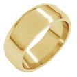 10K Yellow Gold 7 mm Lightweight Beveled-Edge Flat Band Size 10