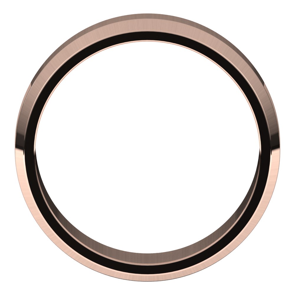 10K Rose 6 mm Beveled Edge Light Band Size 9