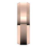 10K Rose 6 mm Beveled Edge Light Band Size 9