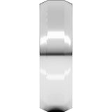 10K White 6 mm Lightweight Beveled-Edge Flat Band Size 9