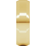 14K Yellow Gold 6 mm Lightweight Beveled-Edge Flat Band Size 7