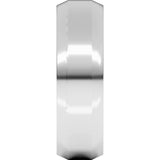 Sterling Silver 6 mm Lightweight Beveled-Edge Flat Band Size 10
