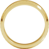 14K Yellow Gold 6 mm Lightweight Beveled-Edge Flat Band Size 7
