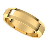 14K Yellow 5 mm Beveled Edge Light Band