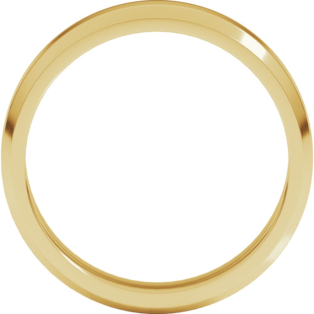 14K Yellow 5 mm Lightweight Beveled-Edge Flat Band Size 10.5