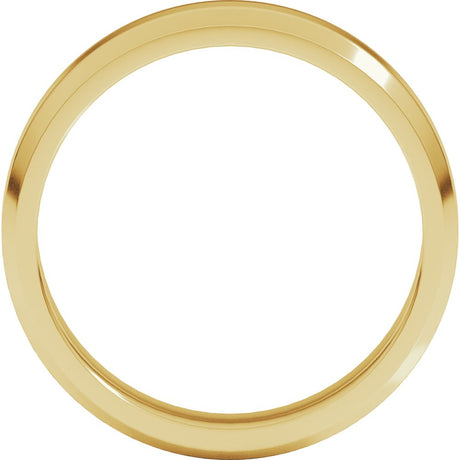 14K Yellow 5 mm Lightweight Beveled-Edge Flat Band Size 10.5