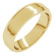 14K Yellow 5 mm Lightweight Beveled-Edge Flat Band Size 10.5