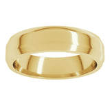 10K Yellow Gold 5 mm Lightweight Beveled-Edge Flat Band Size 8.5