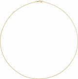 14K Yellow Gold-Filled 1 mm Adjustable Cable 16-18" Chain