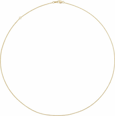 14K Yellow Gold-Filled 1 mm Adjustable Cable 16-18" Chain