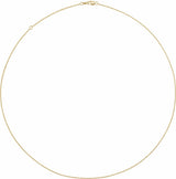 14K Yellow Gold-Filled 1 mm Adjustable Cable 16-18" Chain