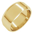 14K Yellow 8 mm Lightweight Beveled-Edge Flat Band Size 12