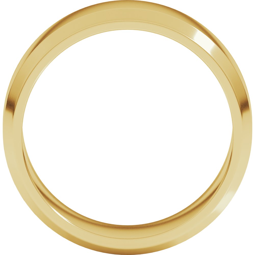 14K Yellow 8 mm Lightweight Beveled-Edge Flat Band Size 9.5