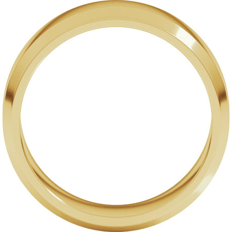 14K Yellow 8 mm Lightweight Beveled-Edge Flat Band Size 12