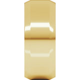 14K Yellow Gold 8 mm Lightweight Beveled-Edge Flat Band Size 12