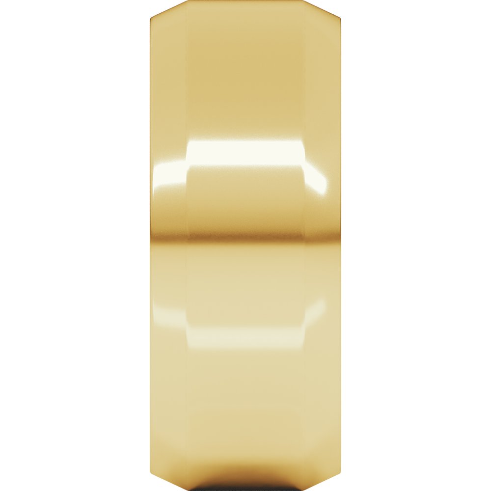 14K Yellow 8 mm Beveled Edge Light Band