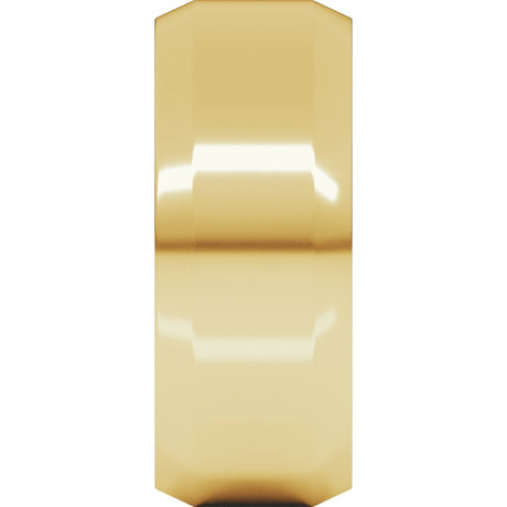 14K Yellow 8 mm Beveled Edge Light Band