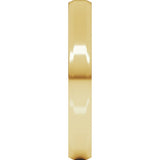14K Yellow Gold 3 mm Lightweight Beveled-Edge Flat Band Size 6.5