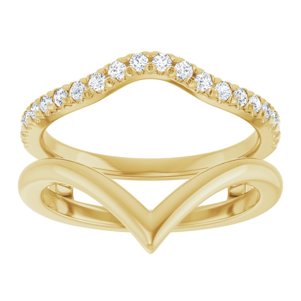 14K Yellow Gold 1/4 CTW Lab-Grown Diamond Ring Guard