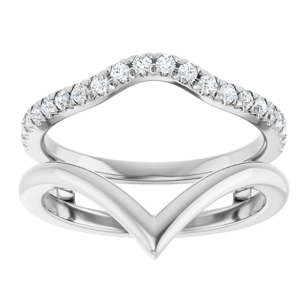 14K White Gold 1/4 CTW Lab-Grown Diamond Ring Guard