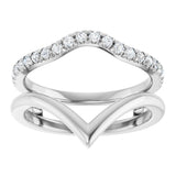 14K White Gold 1/4 CTW Natural Diamond Ring Guard