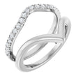 14K White Gold 1/4 CTW Natural Diamond Ring Guard