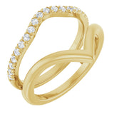 14K Yellow Gold 1/4 CTW Natural Diamond Ring Guard