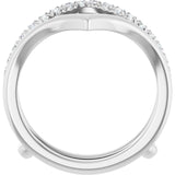 14K White 1/4 CTW Lab-Grown Diamond V-Shaped Ring Guard