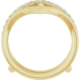 14K Yellow 1/4 CTW Lab-Grown Diamond V-Shaped Ring Guard