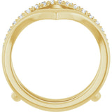 14K Yellow Gold 1/4 CTW Natural Diamond Ring Guard