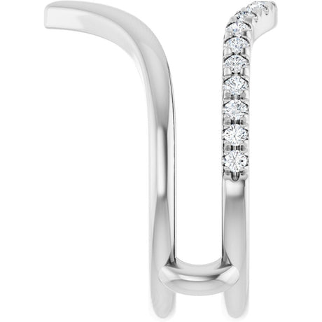 14K White Gold 1/4 CTW Lab-Grown Diamond Ring Guard