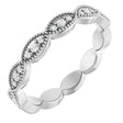 14K White 1/5 CTW Natural Diamond Eternity Band Size 7