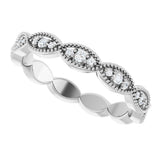 14K White 1/5 CTW Natural Diamond Eternity Band Size 7