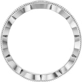 14K White 1/5 CTW Natural Diamond Eternity Band Size 7