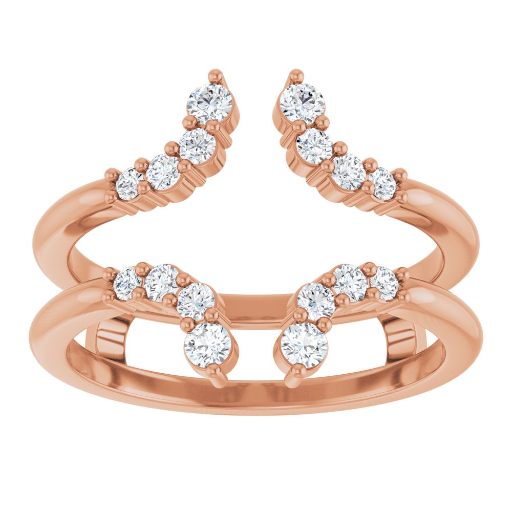 14K Rose Gold 1/3 CTW Lab-Grown Diamond Ring Guard